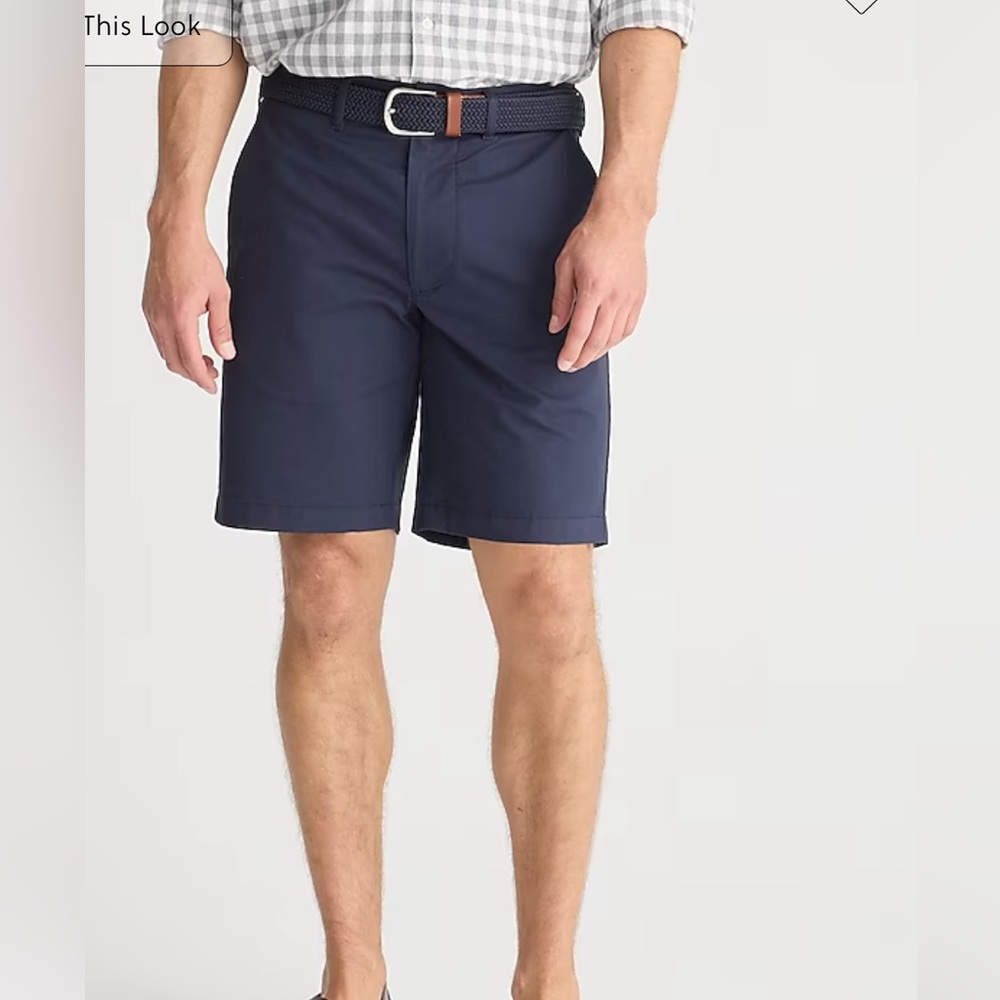 J.Crew 9” Stretch Chino Shorts Size 36 In Navy